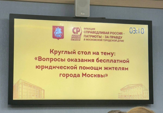 Вице-президент Александра Цветкова приняла участие в круглом столе Мосгордумы